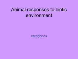 Animal responses to biotic environment