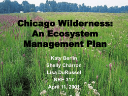Chicago Wilderness: An Ecosystem Management Plan