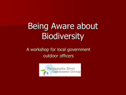 PowerPoint Presentation - Biodiversity Awareness