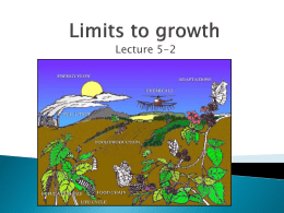 Limits to growth - Sonoma Valley High School