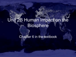 Human Impact on the Biosphere ppt