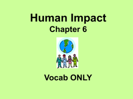 Human Impact vocab only