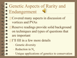 Endangered Species Have Lower Genetic Diversity than Non