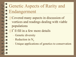 Endangered Species Have Lower Genetic Diversity than Non