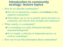 What`s a community
