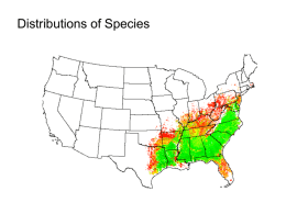 Distribution of Species