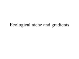 Ecological niche and gradients