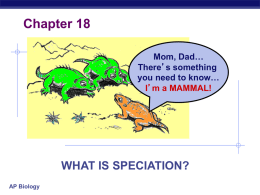 AP Biology Speciation PowerPoint