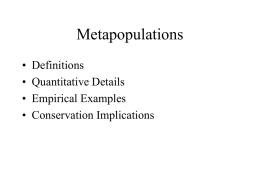 Metapopulations