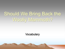 Should We Bring Back the Woolly Mammoth?