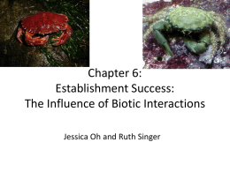 Chapter 6: Establishment Success: The Influence of Biotic Interactions