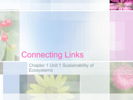 Connecting Links Ecology
