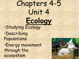 Unit 4 Ecology power point notes