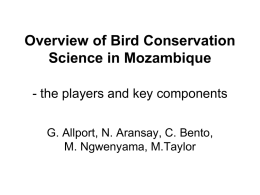 Overview of Bird Conservation Science in Mozambique
