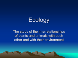 Ecology PPT - Dr Magrann