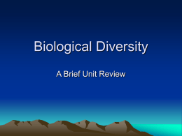 Biological Diversity - qatarcanadianschool