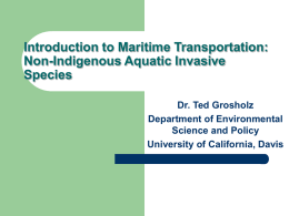 Pathways for Introduction and Early Detection Aquatic Species