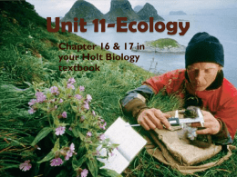 Ecology part 1