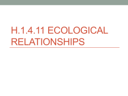 H.1.4.11 Ecological Relationships