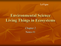 Environmental Science Living Things in Ecosystems