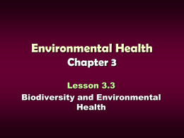 Biodiversity & Human Health