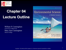 Chapter 4 ppt Evolution, Biological Communities, and Species