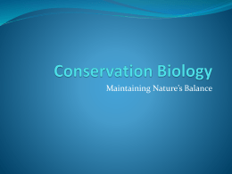 Conservation Ecology