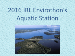 2015 Envirothon`s Aquatic Station