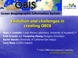 The evolution and future challenges of the Ocean Biogeographic