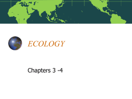 WHAT IS ECOLOGY?