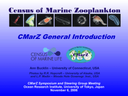 Bucklin - Introduction - Census of Marine Zooplankton