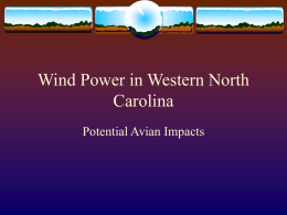 Wind Power in Western North Carolina