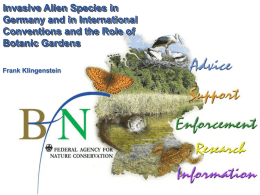 Invasive alien species and the role of botanic gardens
