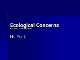 Ecological Concerns