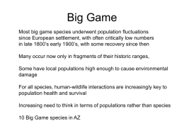 Lab 1 Big Game,Waterfowl,Small Game Powerpoint