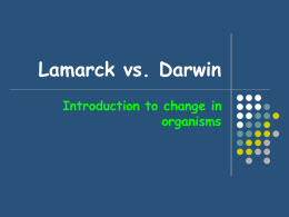 Darwin Versus Lamarck