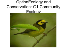 Ecology and Conservation
