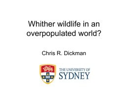 Chris Dickman - Sustainable Population Australia