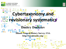 Dmitriev Cybertaxonomy and revisionary systematics