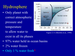 The Hydrosphere - NAU jan.ucc.nau.edu web server