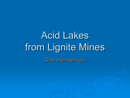 Lignite Acid Mining Lakes