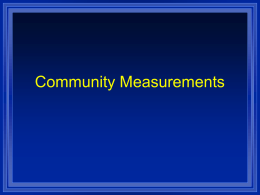 Community measurement