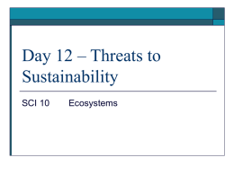 Day 12 Threats to Sustainability Part 2 ppt