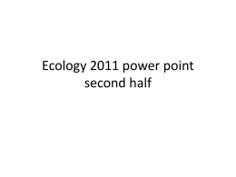 Ecology 2011 power point second half
