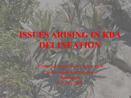 issues arising in kba delineation - Library