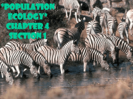 Population Biology Chapter 4 Section 1