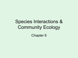 Community Ecology Ch 6 - Pendleton