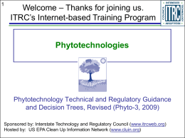 Welcome to ITRC`s Internet Training - CLU-IN