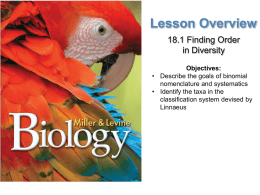 18-1: Finding Order in Diversity