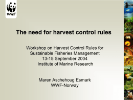 Esmark The need for harvest control rules ME
